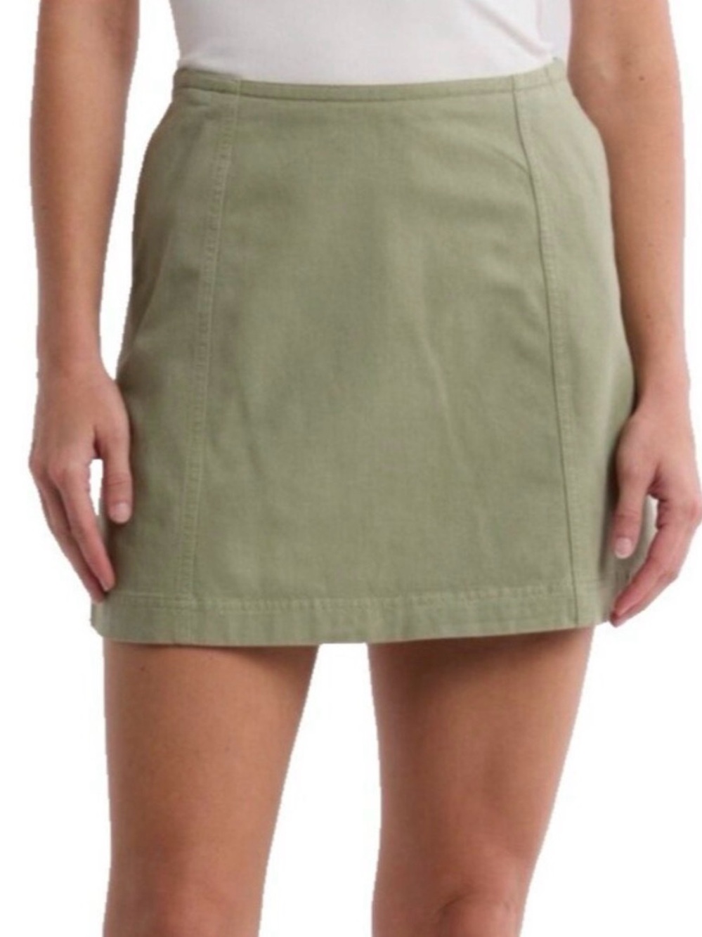 Melrose and Market Classic Olive A-Line Mini Skirt NWT